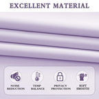 Donren Lavender Light Purple Valances For Bedroom - Room Darkening Small Window Rod Pocket Curtain Valances(52 By 16 Inch,2 Pane