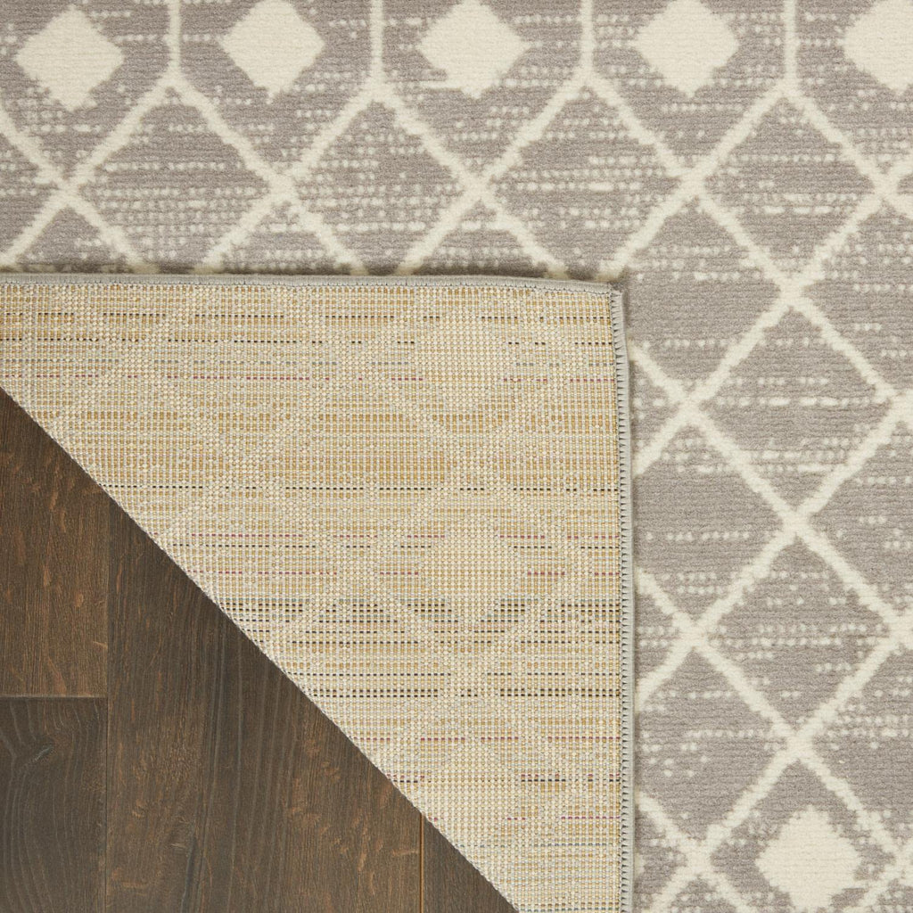 Nourison Grafix Moroccan Grey 5'3' X 7'3' Area Rug, Easy Cleaning, Non Shedding, Bed Room, Living Room, Dining Room, Kitchen (
