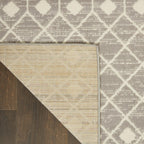 Nourison Grafix Moroccan Grey 5'3' X 7'3' Area Rug, Easy Cleaning, Non Shedding, Bed Room, Living Room, Dining Room, Kitchen (