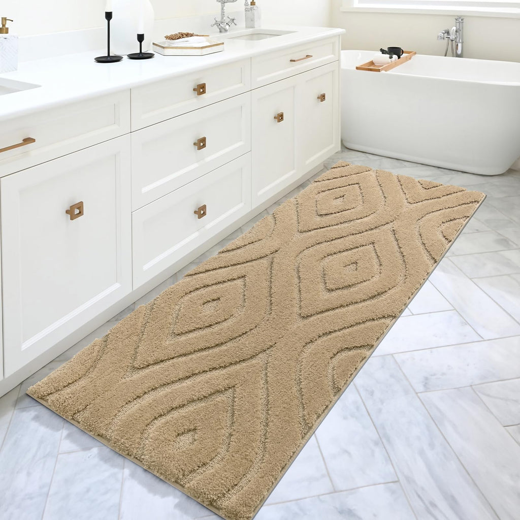 Dexde Bathroom Rugs Runner 24X47 Long Bathroom Rug Non Slip Soft Washable Large Bath Mats For Bathroom Bedroom Hallway Kitchen F
