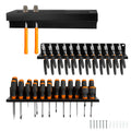 Iron Forge Tools Metal Hand Tool Organizer, Hammer & Pliers and Screwdriver Storage Rack - Wall Mounted Holder for Workshop, Sho