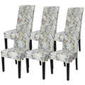 Searchi Printed Dining Room Chair Covers Set Of 6, Stretch Kitchen Chair Covers Washable Parsons Chair Slipcover Removable Dining Chair Protectors For Hotel,Ceremony(Floral Pattern4)