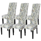 Searchi Printed Dining Room Chair Covers Set Of 6, Stretch Kitchen Chair Covers Washable Parsons Chair Slipcover Removable Dining Chair Protectors For Hotel,Ceremony(Floral Pattern4)