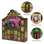 Moments in Time Christmas Decor Animated Advent Calendar House NM-X20272AA Plastic 16.2"H x 15.4"W x 3.7"D