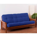 Blazing Needles Renewal 7' Twill Futon Mattress, Queen, Royal Blue