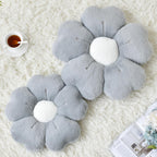 Ddliury Flower Pillow, Flower Shaped Pillow Decorative Throw Pillows For Bed Couch, Cute Daisy Pillow Dorm Decor Floor Seating Cushion (Grey, 19.6 Inches)