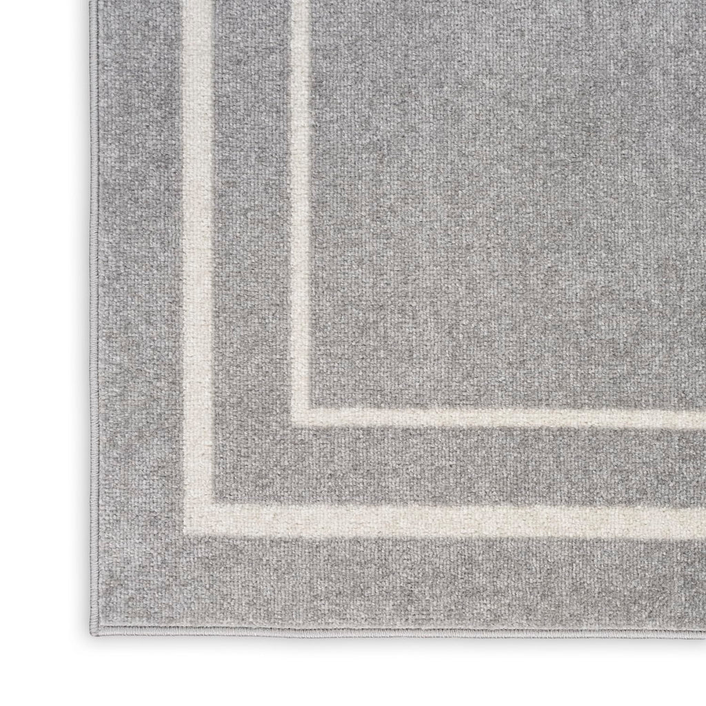 Nourison Essentials Indoor/Outdoor Grey/Ivory 8' X 10' Area -Rug, Easy -Cleaning, Non Shedding, Bed Room, Living Room, Dining Ro