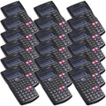 Saillong 12 Pieces 2-Line Engineering Scientific Calculator, Black Function Fractions Math Calculator For Middle, High School, C