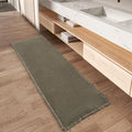 Upgraded Waffle Runner Rug Super Absorbent Non Slip Bath Mats for Bathroom Floor, Machine Washable Bathroom Runner Rug with Tass