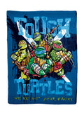 Northwest Nickelodeon Fleece Throw Blanket Teenage Mutant Ninja, Tough Turtles Blues, 45 x 60