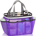 fiezkaa XL Mesh Shower Caddy Portable Shower Bag for College Dorm Camping Travel Gym(Purple)