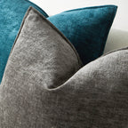 Juspurbet Set Of 2 Dark Grey Chenille Lumbar Throw Pillow Covers 16X24 Inch Soft Textured Decorative Cushion Cases For Couch Sof
