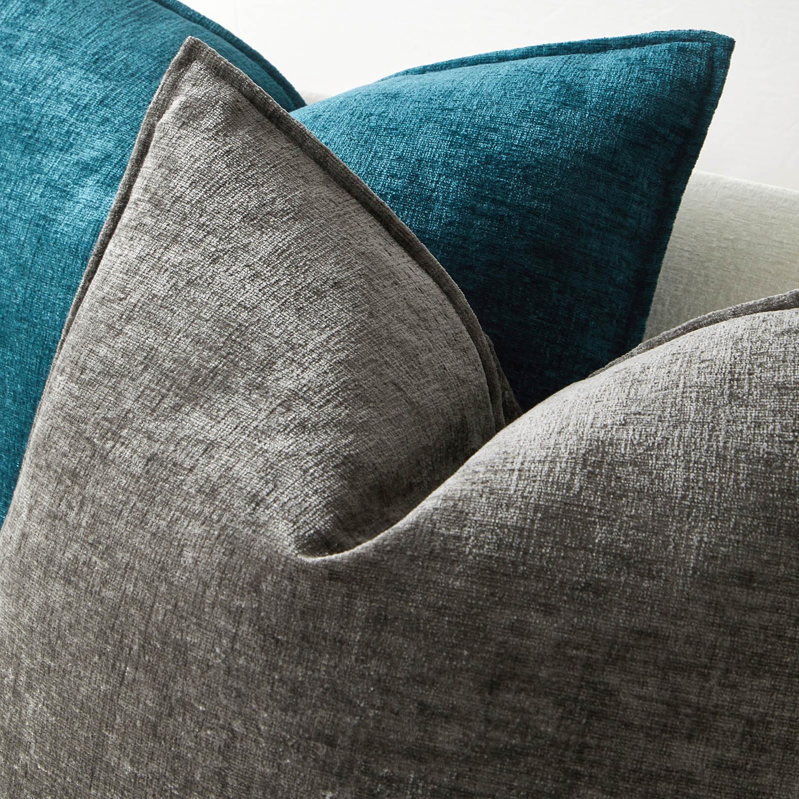 Juspurbet Set Of 2 Dark Grey Chenille Lumbar Throw Pillow Covers 16X24 Inch Soft Textured Decorative Cushion Cases For Couch Sof