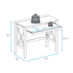 Casual Home Montego Folding Desk With Pull-Out Tray-Espresso