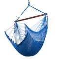 Caribbean Hammock Chair With Footrest - 40 Inch - Soft-Spun Polyester - (Dark Blue)