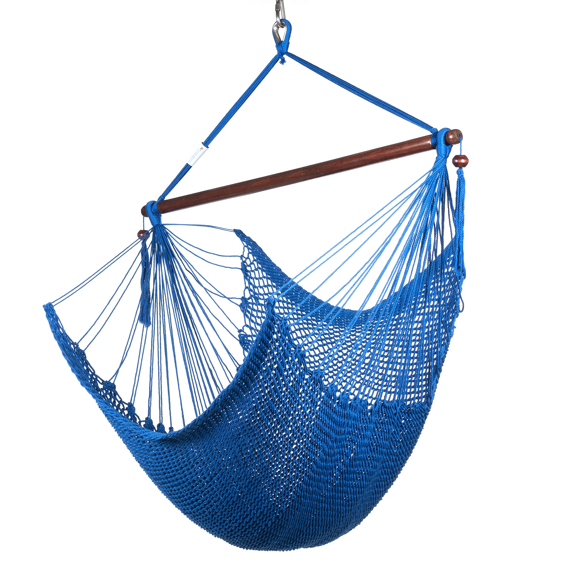 Caribbean Hammock Chair With Footrest - 40 Inch - Soft-Spun Polyester - (Dark Blue)