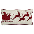 Homey Cozy Embroidery Velvet Throw Pillow Cover, Merry Christmas Series (Natural)