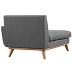Modway Engage Mid-Century Modern Upholstered Fabric Left-Arm Chaise In Gray