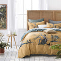 Get Bed Ready Chinoiserie Chic Duvet Cover Set Painted Oriental Garden Print Bedding 400Tc Cotton Sateen Beautiful Botanical Nat