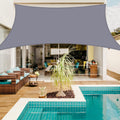 Neween Waterproof Shade Sails,Rectangle Uv Block Gray Sun Shade Sail, Canopy For Outdoor Patio And Garden, Yard Activities (10'X