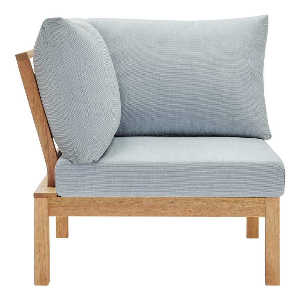 Modway Eei-3694-Nat-Lbu Freeport Corner Chair, Natural Light Blue