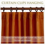 Stangh 108 Inches Velvet Curtains - Brignt Orange Room Darkening Thermal Insulated Window Drapes For Living Room, Holiday Backdr