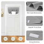 HOMEIDEAS Blackout Linen French Door Curtains, 26"x20", Light Grey, Thermal Insulated, Privacy Small Door Window Shades, 1 Panel