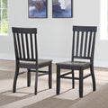 Steve Silver Raven Noir Two-Tone Ebony and Driftwood Side Chair (Set of 2)