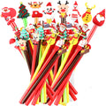 Sannix 50 Pcs Christmas Pens For Kids, Christmas Cartoon Gel Ink Pens With Black Ink For Students Teacher School Supplies Cute H