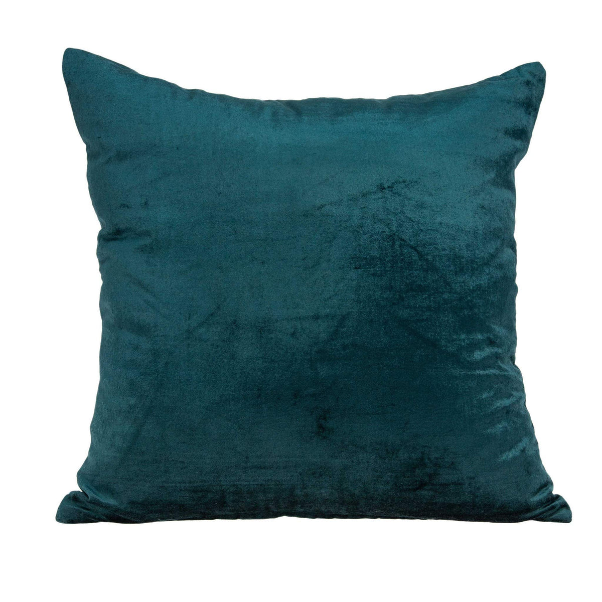 HomeRoots 50% Cotton, 50% Viscose Parkland Collection Bento Transitional Teal Solid Pillow Cover with Down Insert