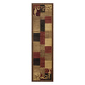 Home Dynamix Catalina Pierre Contemporary Modern Runner Rug 19x72 Geometric Brown Red/Brown