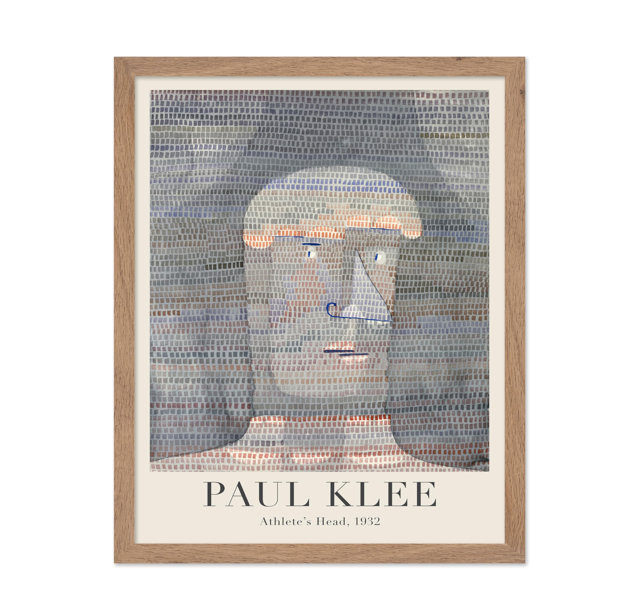 Poster Master Vintage Paul Klee Poster - Retro Athletes Head Painting Print - Watercolor Art - Gift for Him, Her, Athlete - Abs