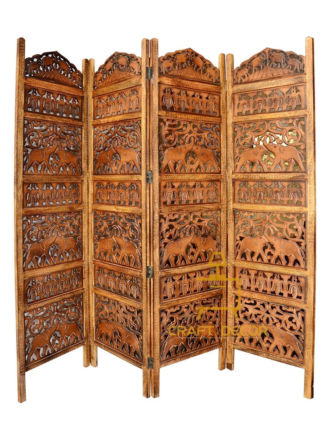 Craft Decor Wooden Partition For Living Room | Wood Screen For Pooja Room | Hall Partition | Separator For Living Room | Modern 
