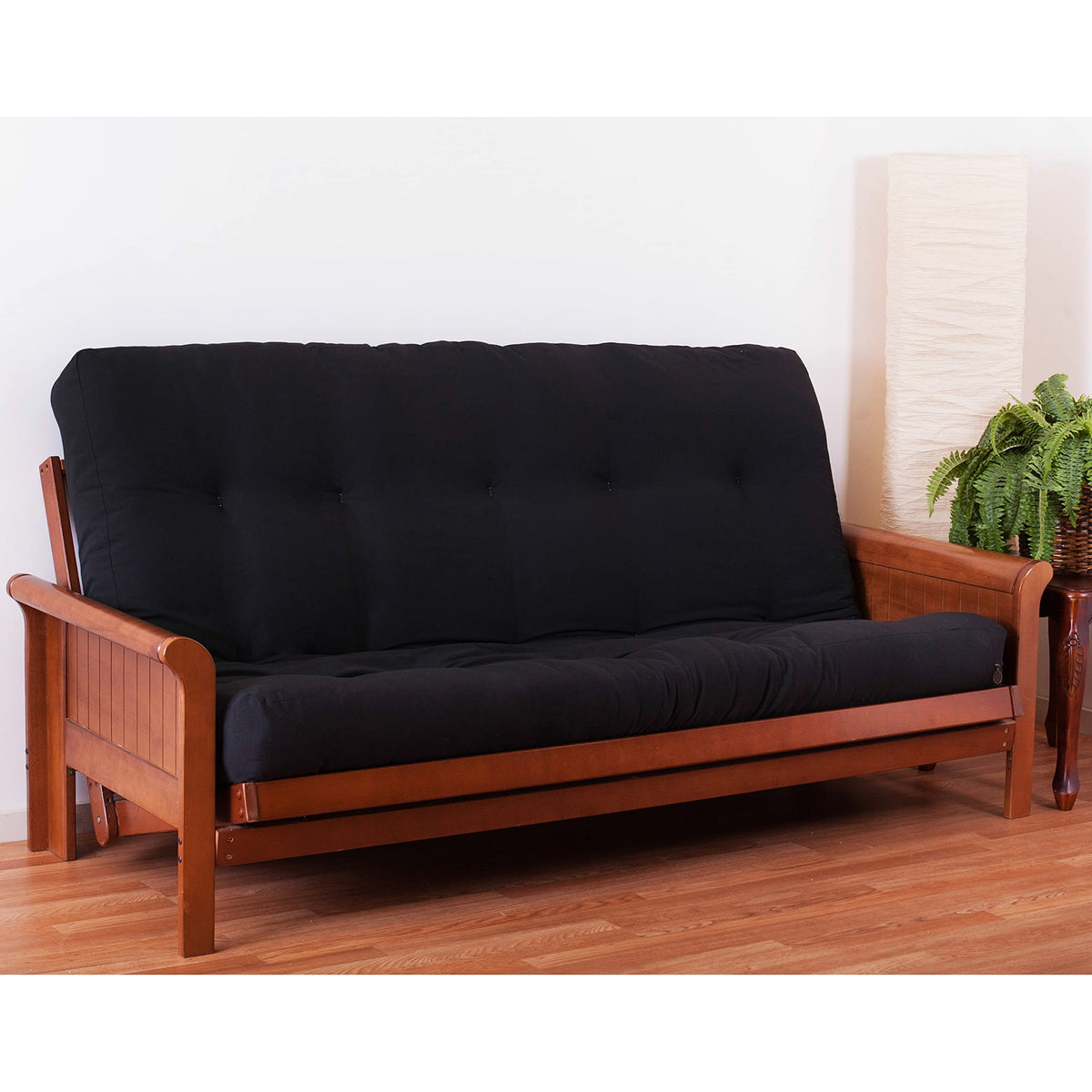 Blazing Needles Renewal 8&quot; Twill Futon Mattress, Full, Black