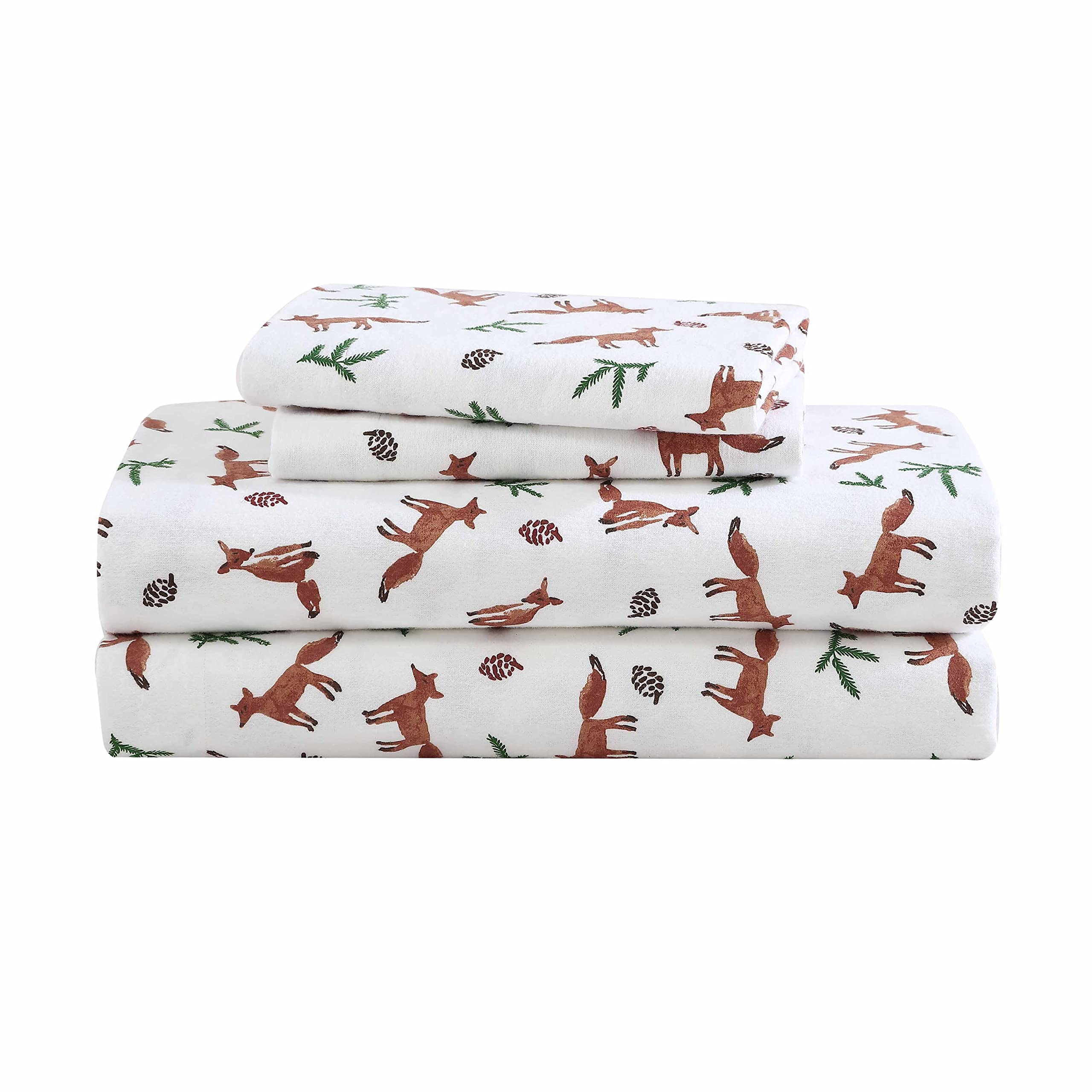 Eddie Bauer- King Sheet Set, Cotton Flannel Bedding Set, Brushed for Extra Softness, Cozy Home D