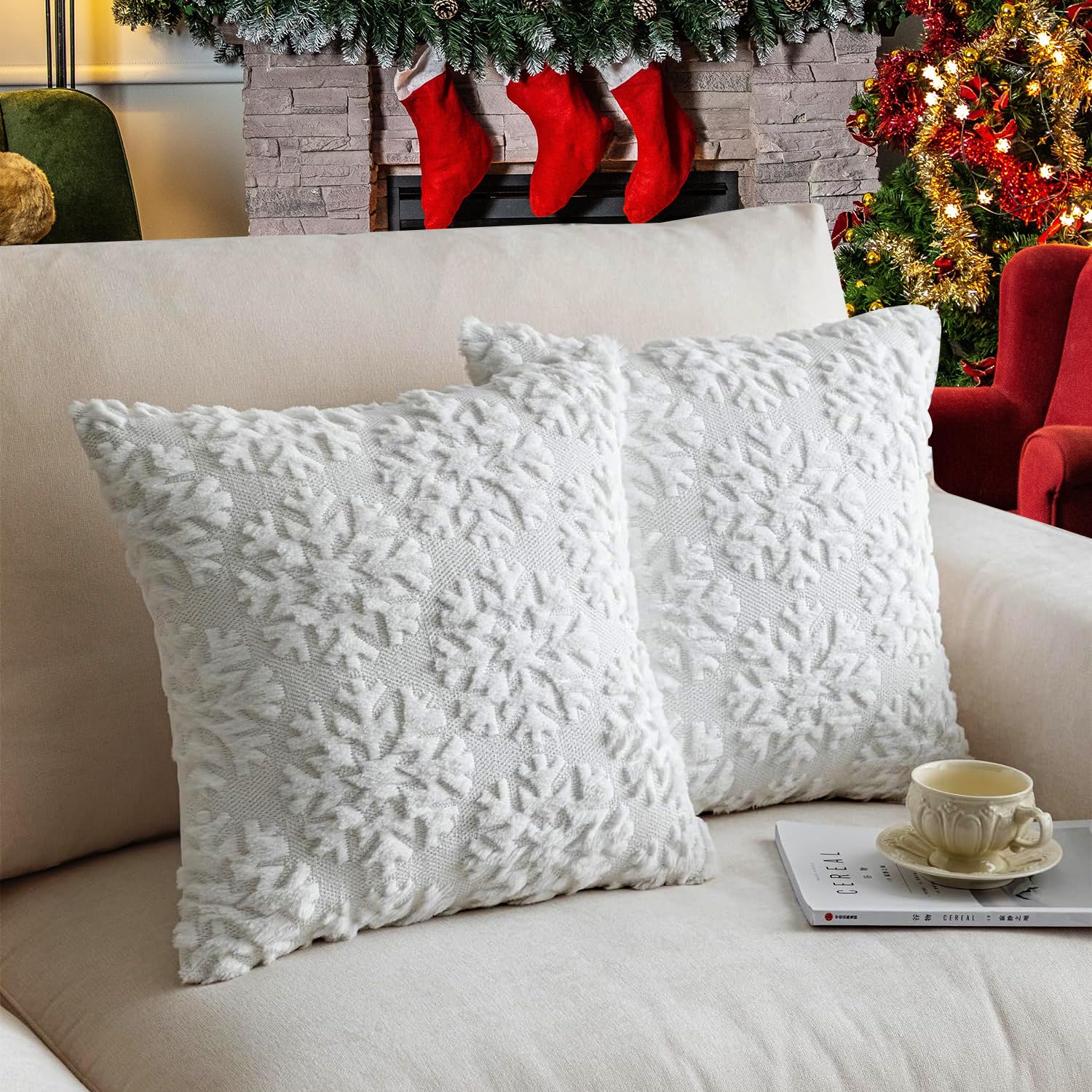 Toypopor Christmas Pillow Covers 16' X 16' Set Of 2