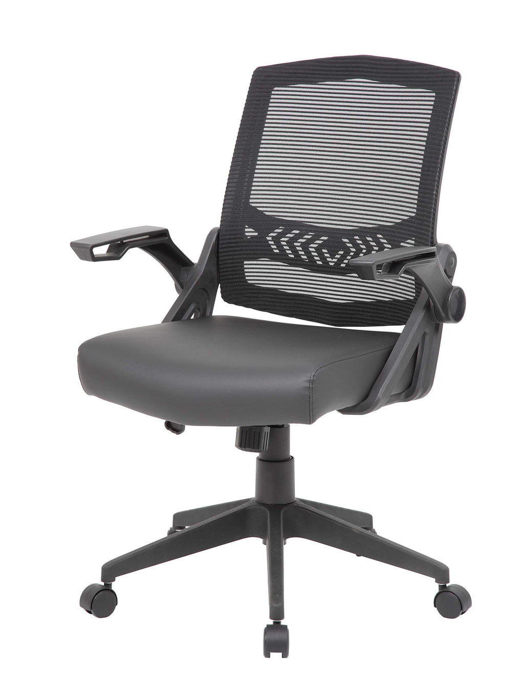 Boss Office Products Task Chair With Flip Arms, Black,26.5"D X 24"W X 39.5"H