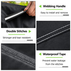 Hightquro Patio Furniture Covers Waterproof, 600D Outdoor Furniture Covers Waterproof, Square Outdoor Sectional Sofa Set Covers, Extra Large Patio Covers For Outdoor Furniture, 126'X126'X28'-Black