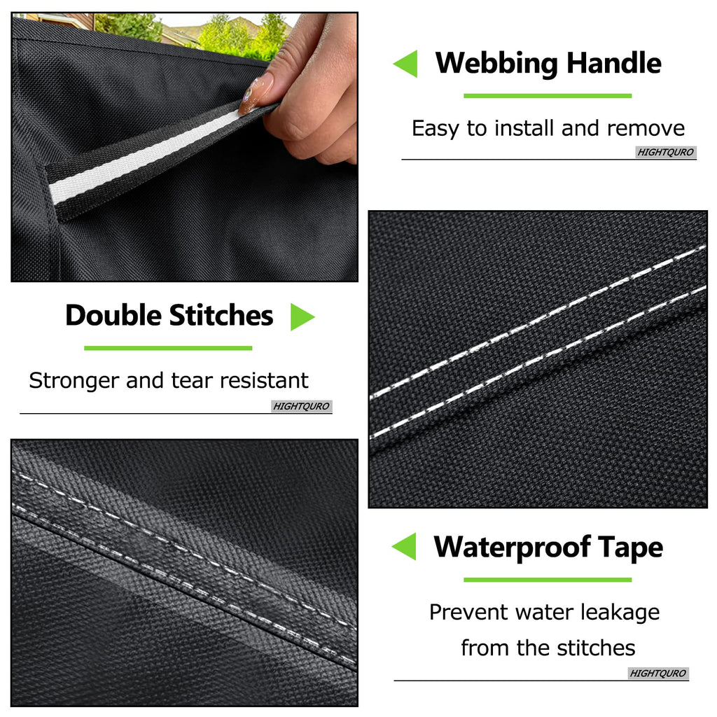 Patio Furniture Covers Waterproof, 600D Outdoor Furniture Covers Waterproof, Rectangular Outdoor Sectional Sofa Set Covers, Extra Large Patio Covers For Outdoor Furniture, 126'X63'X28'-Black