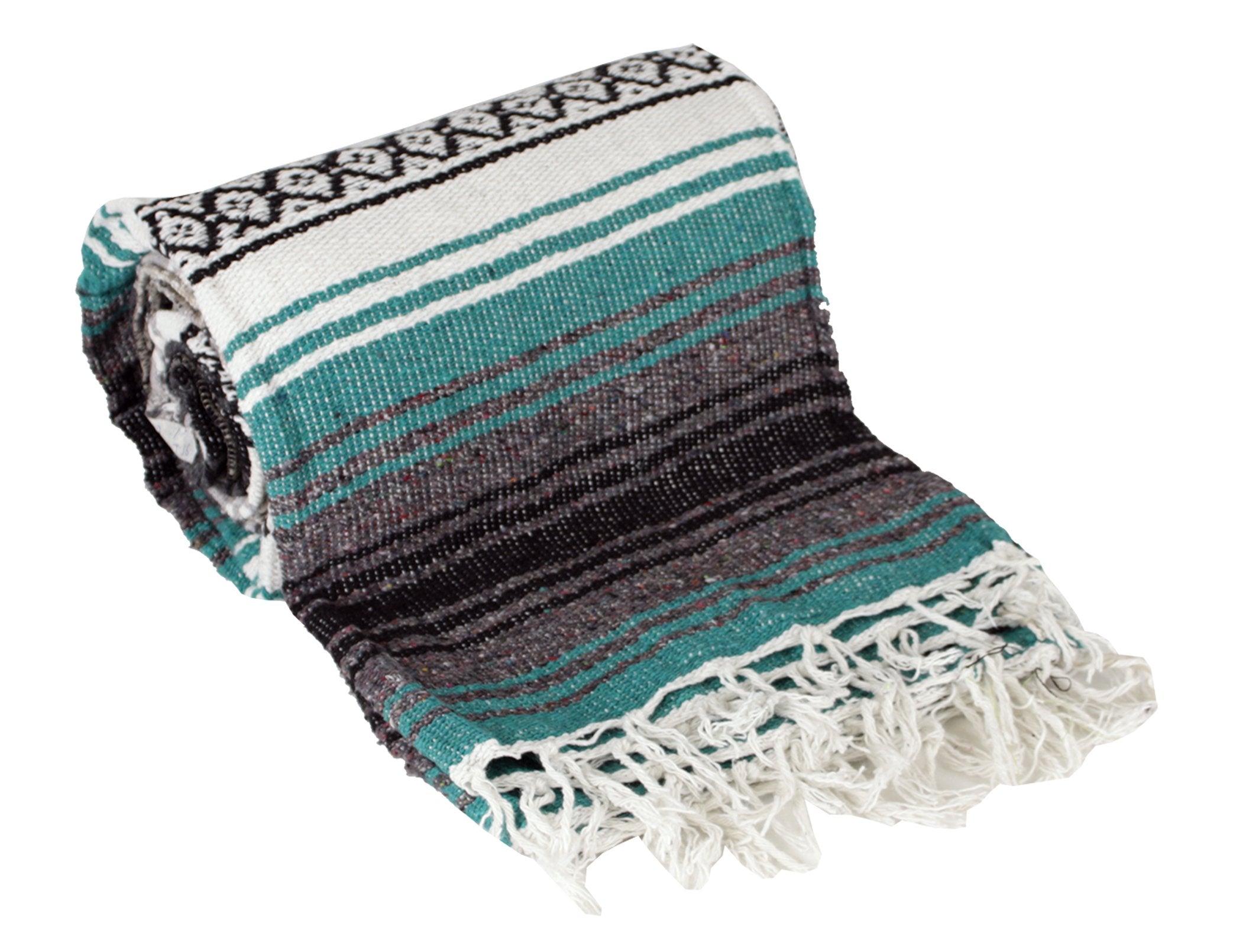 Roger Enterprises Green Large Authentic Falsa Mexican Yoga Meditaion Blanket 75 Southwest Rug Throw