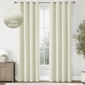 White Linen Curtains 120 Inches Long for Living Room Bedroom 2 Pages Faux Linen Drapes Boho Farmhouse Extra Long Black Out 120 I