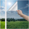 Haton Window Privacy Film One Way Window Tint for Home, Sun UV Blocking Reflective Mirror Film Heat Control, No Glue Static Clin