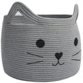 Gleckn Baskets for Organizing Cute Animal Storage Baskets Cat Toy Basket Big Cotton Rope Hamper Organizer for Laundry, Towels, B