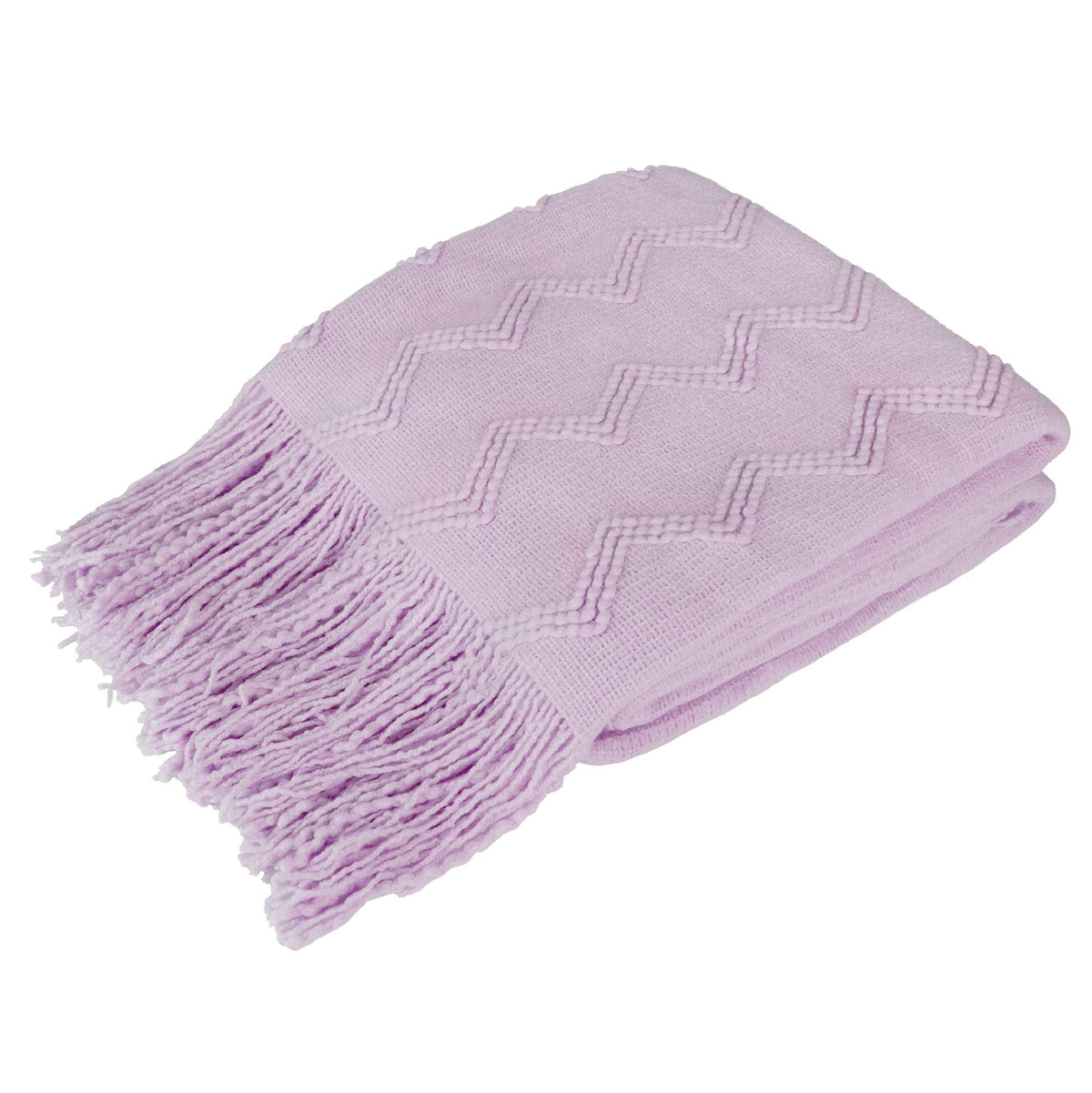 Pavilia Light Purple Knit Twin Blanket Couch, Soft Knitted Boho Farmhouse Home Decor Woven Throw, Cozy Decorative Afghan Bed Sof