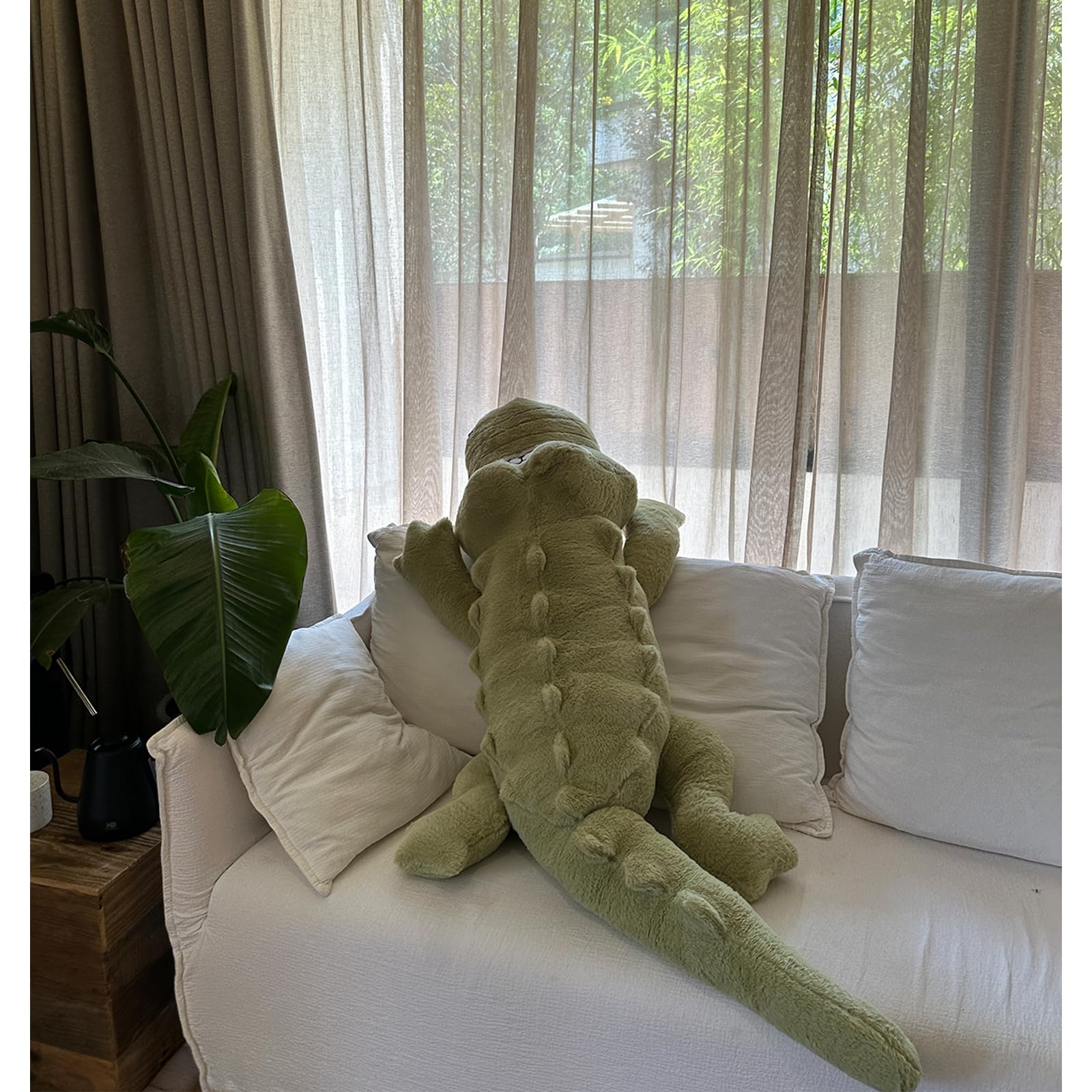 Hofun4U Alligator Plush Pillow, 61 Inch Alligator Stuffed Animal, Home Decoration Christmas Valentines Birthday Gift For Boys Gi