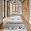 BESTSWEETIE 2x10 Area Rugs for Living Room Washable Moroccan Farmhouse Neutral Geometric Low Pile Non-Slip Soft Print Pattern Ru