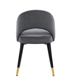 Coaster Furniture Lindsey Arched Back Upholstered (Set of 2) Side Chair Grey and Black 192542