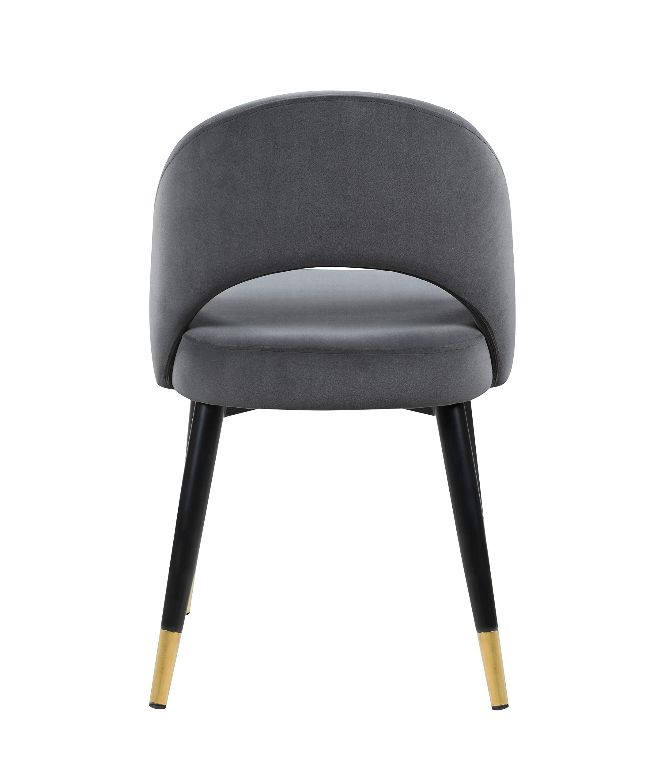 Coaster Furniture Lindsey Arched Back Upholstered (Set of 2) Side Chair Grey and Black 192542