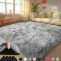 Mugorn 5x7 Rugs for Living Room, Large Fluffy Area Rugs for Bedroom, Soft Carpet Shag Kids Rug with 4 Non-Slip Rug Pads (Grey Ti