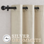 Nicetown Linen Curtains 108 Inch Length 2 Panels, Grommet Semi Sheer Linen Blend Luxury Window Drapes Privacy With Light Filteri
